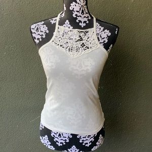 Aeropostale Tops - Cute Crotchet High Neck Racer Back Tank Top Aeropostale Tops - Cute Crotchet High Neck Racer Back Tank Top